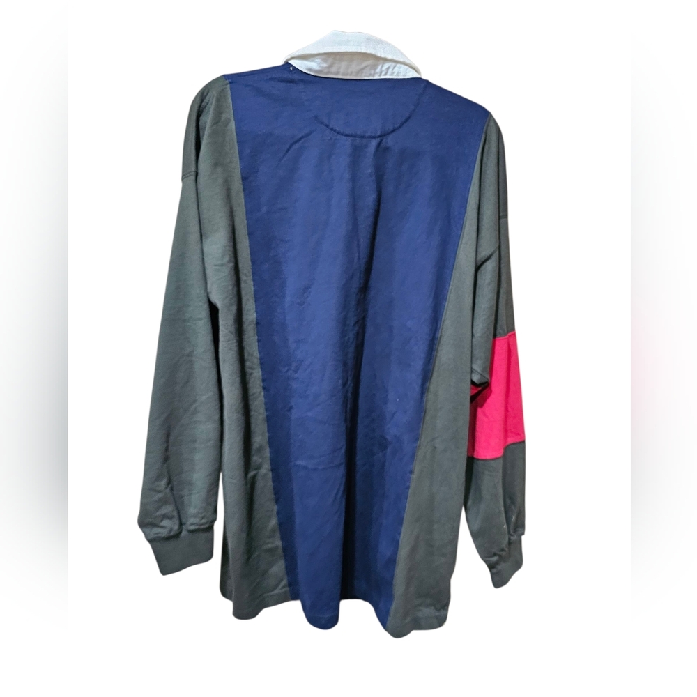 NWT Vintage 90's Chaps Ralph Lauren Colorblock Rugby Shirt Size Extra Large - Picture 5 of 7